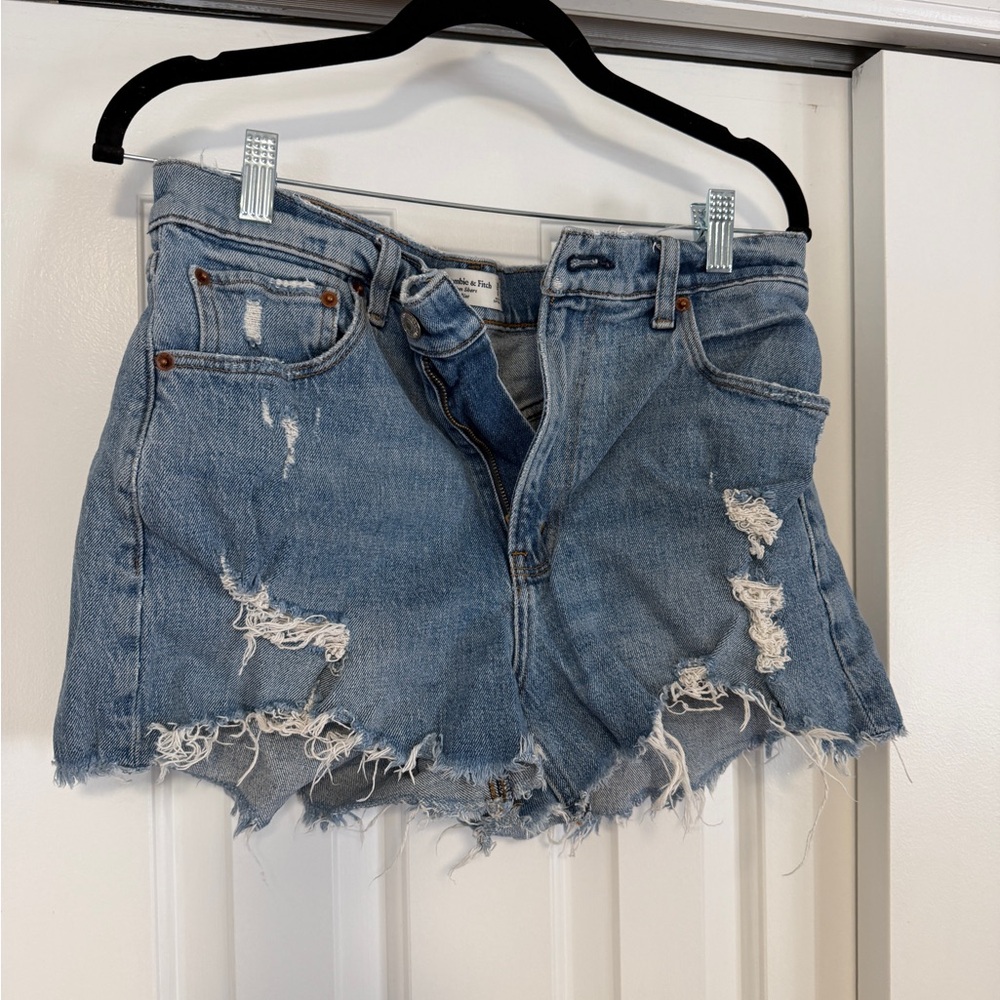 Snow day sale ❄️ 
Abercrombie and Fitch Distressed Denim Shorts